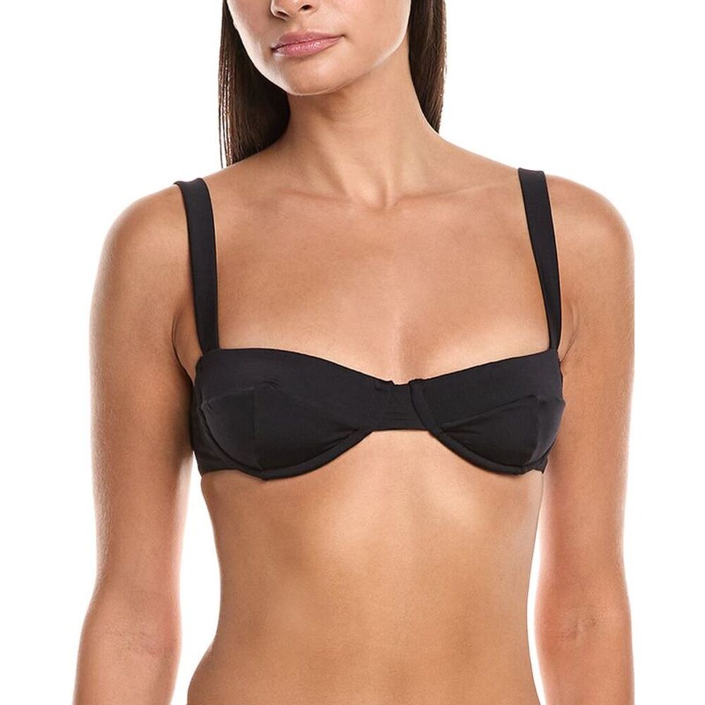 Haight Womens  X Tina Kunakey Gaia Adjustable Bikini Top, Black